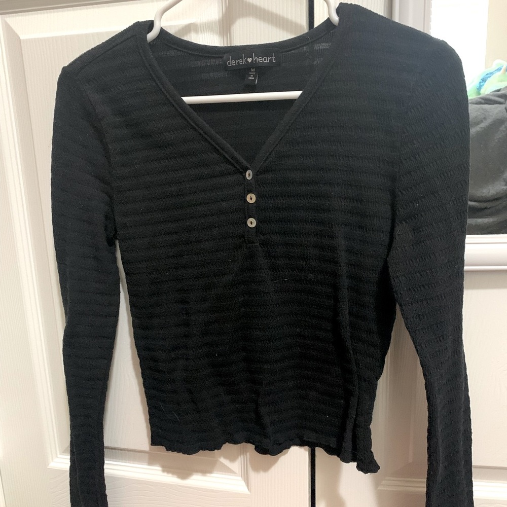 Cute Black Long Sleeve T-Shirt